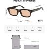 imageSOJOS Trendy Polarized Rectangle Sunglasses Womens Men Retro Vintage Sun Glasses SJ2379Tortorise Frame Orange Lens