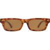 imageSOJOS Trendy Polarized Rectangle Sunglasses Womens Men Retro Vintage Sun Glasses SJ2379Yellow Tortoise Frame Brown Lens