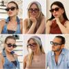 imageSOJOS Trendy Polarized Rectangle Sunglasses Womens Men Retro Vintage Sun Glasses SJ2379Yellow Tortoise Frame Brown Lens