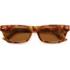 imageSOJOS Trendy Polarized Rectangle Sunglasses Womens Men Retro Vintage Sun Glasses SJ2379Yellow Tortoise Frame Brown Lens