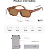 imageSOJOS Trendy Polarized Rectangle Sunglasses Womens Men Retro Vintage Sun Glasses SJ2379Yellow Tortoise Frame Brown Lens