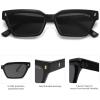 imageSOJOS Trendy Polarized Sunglasses Womens Men Retro Vintage 90s Cute Cat Eye Narrow Sun Glasses SJ2381Black Frame Grey Lens