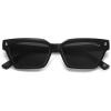imageSOJOS Trendy Polarized Sunglasses Womens Men Retro Vintage 90s Cute Cat Eye Narrow Sun Glasses SJ2381Black Frame Grey Lens