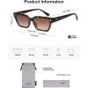 imageSOJOS Trendy Polarized Sunglasses Womens Men Retro Vintage 90s Cute Cat Eye Narrow Sun Glasses SJ2381Tortoise Frame Brown Grading Lens
