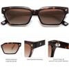 imageSOJOS Trendy Polarized Sunglasses Womens Men Retro Vintage 90s Cute Cat Eye Narrow Sun Glasses SJ2381Tortoise Frame Brown Grading Lens