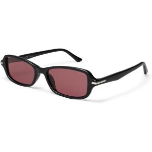 imageSOJOS Retro Polarized Narrow Rectangle Sunglasses Womens Mens Vintage Skinny 80s 90s Small Shades SJ2376Burgundy
