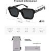 imageSOJOS Retro Polarized Square Sunglasses Womens Mens Vintage 70s 80s 90s Hexagon Shades SJ2377Black