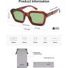 imageSOJOS Retro Polarized Square Sunglasses Womens Mens Vintage 70s 80s 90s Hexagon Shades SJ2377Brown