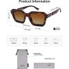 imageSOJOS Retro Polarized Square Sunglasses Womens Mens Vintage 70s 80s 90s Hexagon Shades SJ2377Demi