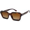 imageSOJOS Retro Polarized Square Sunglasses Womens Mens Vintage 70s 80s 90s Hexagon Shades SJ2377Demi