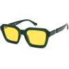 imageSOJOS Retro Polarized Square Sunglasses Womens Mens Vintage 70s 80s 90s Hexagon Shades SJ2377Green
