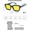 imageSOJOS Retro Polarized Square Sunglasses Womens Mens Vintage 70s 80s 90s Hexagon Shades SJ2377Green