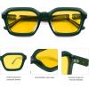imageSOJOS Retro Polarized Square Sunglasses Womens Mens Vintage 70s 80s 90s Hexagon Shades SJ2377Green