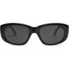 imageSOJOS Retro Square Polarized Sunglasses Womens Mens Vintage Thick Chunky Frame 80s 90s Large Shades SJ2374Black