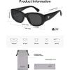 imageSOJOS Retro Square Polarized Sunglasses Womens Mens Vintage Thick Chunky Frame 80s 90s Large Shades SJ2374Black