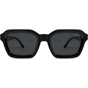 imageSOJOS Retro Polarized Square Sunglasses Womens Mens Vintage 70s 80s 90s Hexagon Shades SJ2377Black
