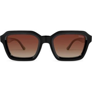 imageSOJOS Retro Polarized Square Sunglasses Womens Mens Vintage 70s 80s 90s Hexagon Shades SJ2377Burgundy
