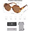 imageSOJOS Big Retro Oval Round Polarized Sunglasses Womens Mens Vintage Trendy Oversized Sunnies SJ2362Brown TortoiseBrown