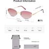 imageSOJOS Retro Small Oval Sunglasses Womens Trendy Rimless Sun Glasses Vintage Narrow Shades SJ1242Shiny Gold  Pink Lens