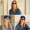 imageSOJOS Retro Small Oval Sunglasses Womens Trendy Rimless Sun Glasses Vintage Narrow Shades SJ1242Shiny Silver  Green Lens