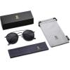 imageSOJOS Retro Vintage Round Polarized Sunglasses for Women Men Small Double Bridge Circle Sunnies SJ1104Dark BlackGrey
