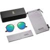 imageSOJOS Retro Vintage Round Polarized Sunglasses for Women Men Small Double Bridge Circle Sunnies SJ1104GoldBluish Green