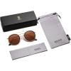 imageSOJOS Retro Vintage Round Polarized Sunglasses for Women Men Small Double Bridge Circle Sunnies SJ1104TortoiseBrown