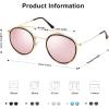 imageSOJOS Retro Vintage Round Polarized Sunglasses for Women Men Small Double Bridge Circle Sunnies SJ1104TortoisePink