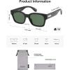 imageSOJOS Classic Square Polarized Sunglasses for Women Men Trendy Unisex Design SJ2372BlackGreen
