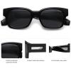 imageSOJOS Classic Square Polarized Sunglasses for Women Men Trendy Unisex Design SJ2372BlackGrey