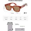 imageSOJOS Classic Square Polarized Sunglasses for Women Men Trendy Unisex Design SJ2372BrownBrown