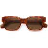 imageSOJOS Classic Square Polarized Sunglasses for Women Men Trendy Unisex Design SJ2372BrownBrown