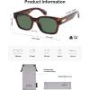 imageSOJOS Classic Square Polarized Sunglasses for Women Men Trendy Unisex Design SJ2372BrownGreen
