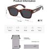 imageSOJOS Classic Square Polarized Sunglasses for Women Men Trendy Unisex Design SJ2372BrownGrey