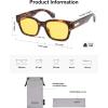 imageSOJOS Classic Square Polarized Sunglasses for Women Men Trendy Unisex Design SJ2372BrownYellow