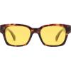 imageSOJOS Classic Square Polarized Sunglasses for Women Men Trendy Unisex Design SJ2372BrownYellow