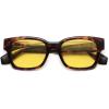 imageSOJOS Classic Square Polarized Sunglasses for Women Men Trendy Unisex Design SJ2372BrownYellow