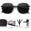 imageSOJOS Classic Trendy Square Sunglasses for Women Men Cute Big Frame Gold Shades SJ1137BlackGrey