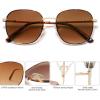 imageSOJOS Classic Trendy Square Sunglasses for Women Men Cute Big Frame Gold Shades SJ1137Brown TortoiseGradient Brown