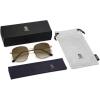 imageSOJOS Classic Trendy Square Sunglasses for Women Men Cute Big Frame Gold Shades SJ1137Dark GreenGradient Brown