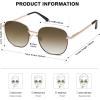 imageSOJOS Classic Trendy Square Sunglasses for Women Men Cute Big Frame Gold Shades SJ1137Dark GreenGradient Brown