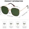 imageSOJOS Classic Trendy Square Sunglasses for Women Men Cute Big Frame Gold Shades SJ1137Dark TortoiseGreen