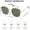imageSOJOS Classic Trendy Square Sunglasses for Women Men Cute Big Frame Gold Shades SJ1137GoldDark Green