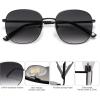 imageSOJOS Classic Trendy Square Sunglasses for Women Men Cute Big Frame Gold Shades SJ1137Matt BlackGradient Grey