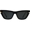 imageSOJOS Retro Small Polarized Cat Eye Sunglasses Womens Vintage Shades Trendy Stylish Sunnies SJ2361Black  Grey Lens
