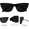 imageSOJOS Retro Small Polarized Cat Eye Sunglasses Womens Vintage Shades Trendy Stylish Sunnies SJ2361Black  Grey Lens