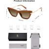 imageSOJOS Retro Small Polarized Cat Eye Sunglasses Womens Vintage Shades Trendy Stylish Sunnies SJ2361Brown  Gradient Brown