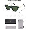 imageSOJOS Retro Small Polarized Cat Eye Sunglasses Womens Vintage Shades Trendy Stylish Sunnies SJ2361Green  Green Lens
