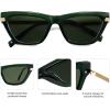 imageSOJOS Retro Small Polarized Cat Eye Sunglasses Womens Vintage Shades Trendy Stylish Sunnies SJ2361Green  Green Lens