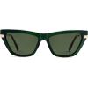 imageSOJOS Retro Small Polarized Cat Eye Sunglasses Womens Vintage Shades Trendy Stylish Sunnies SJ2361Green  Green Lens